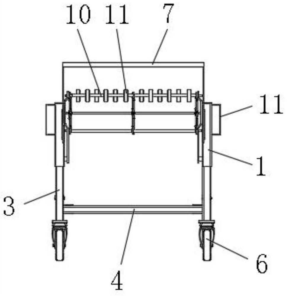 Movable telescopic roller bearing unloading device