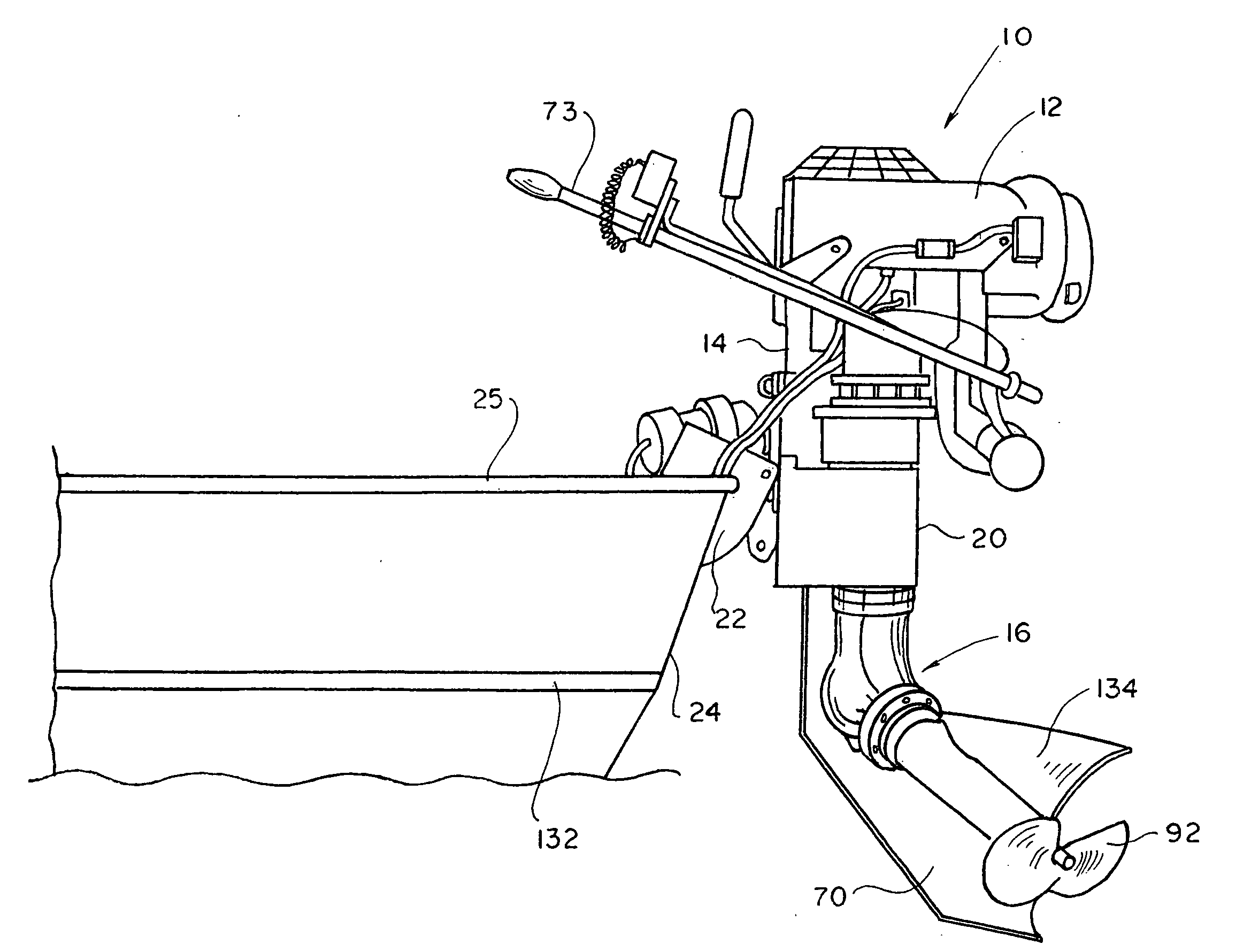 Outboard motor with reverse shift