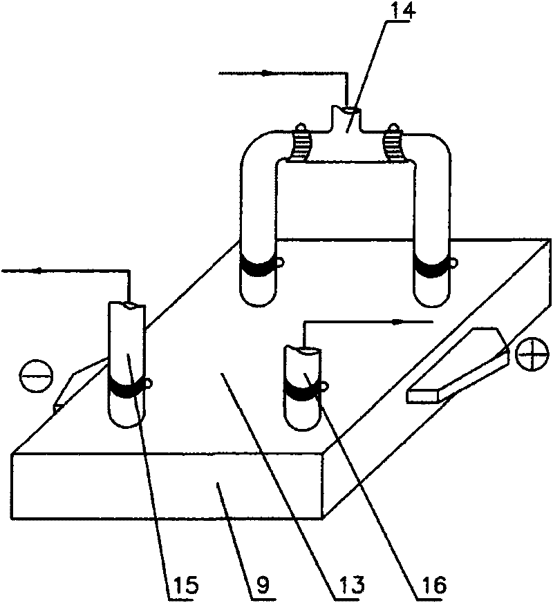 Bipolar membrane dual-liquid flow type hydroxyl radical generator
