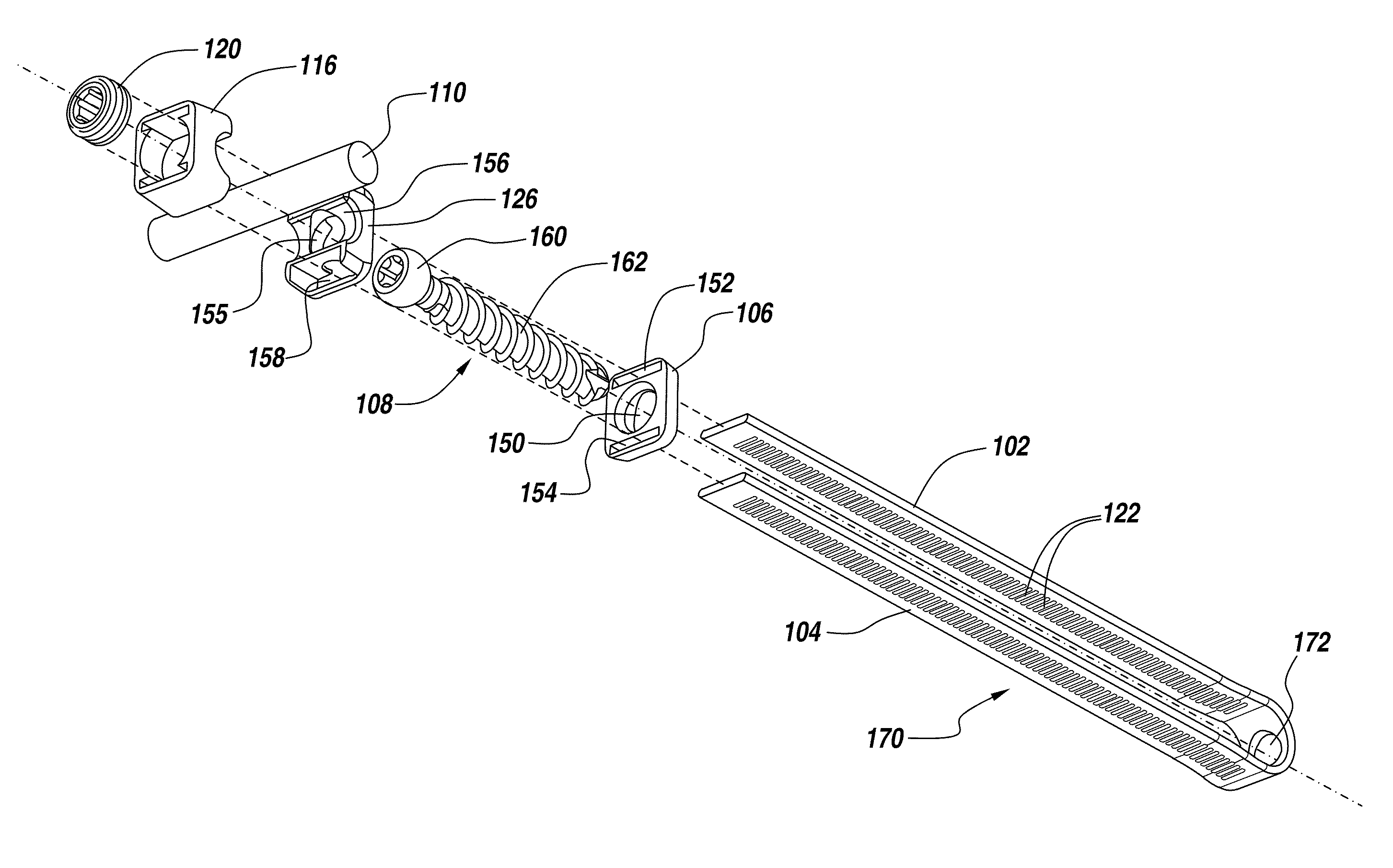 Spinal implant with a flexible extension element