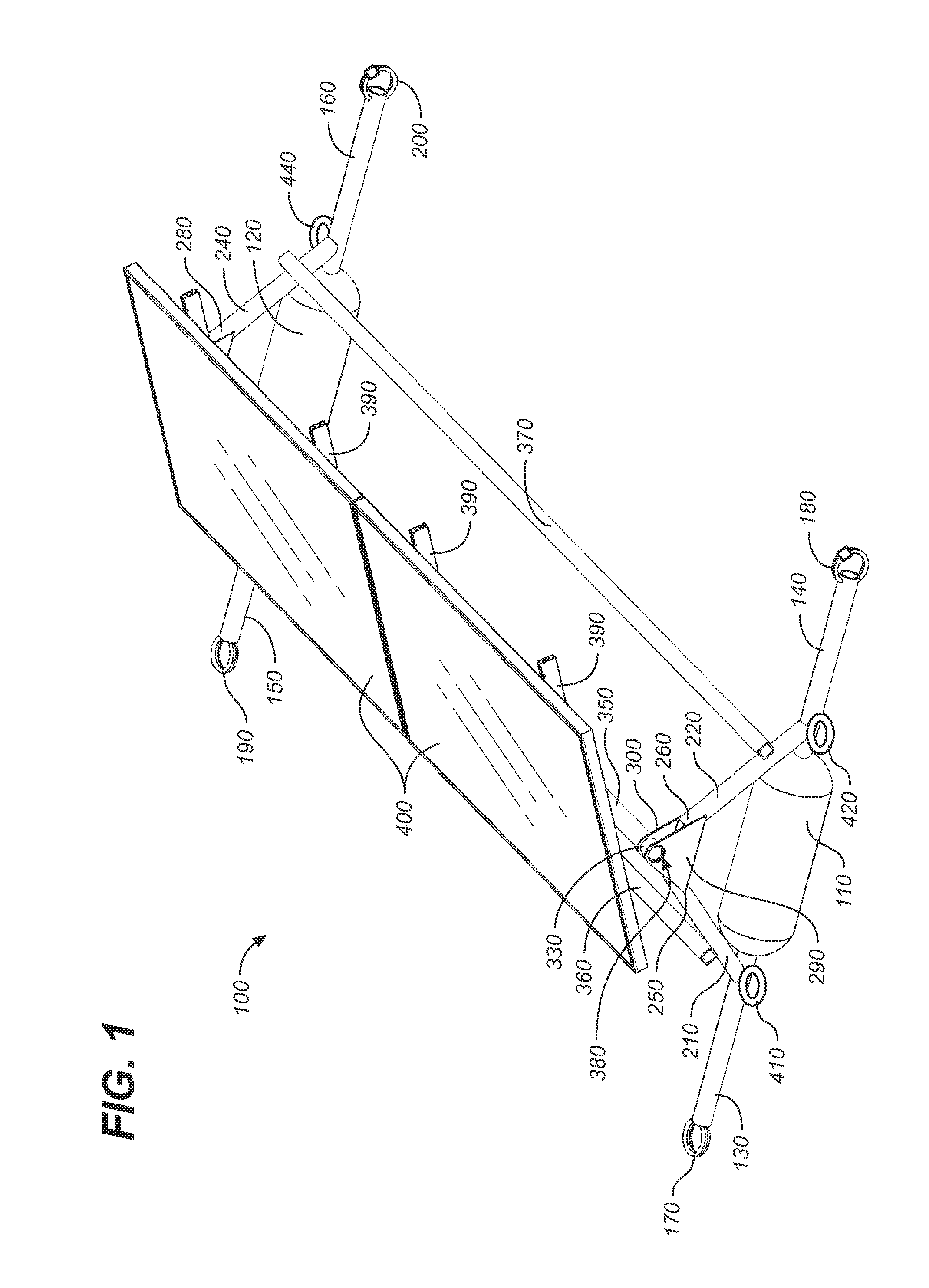 Floating support structure for a solar panel array