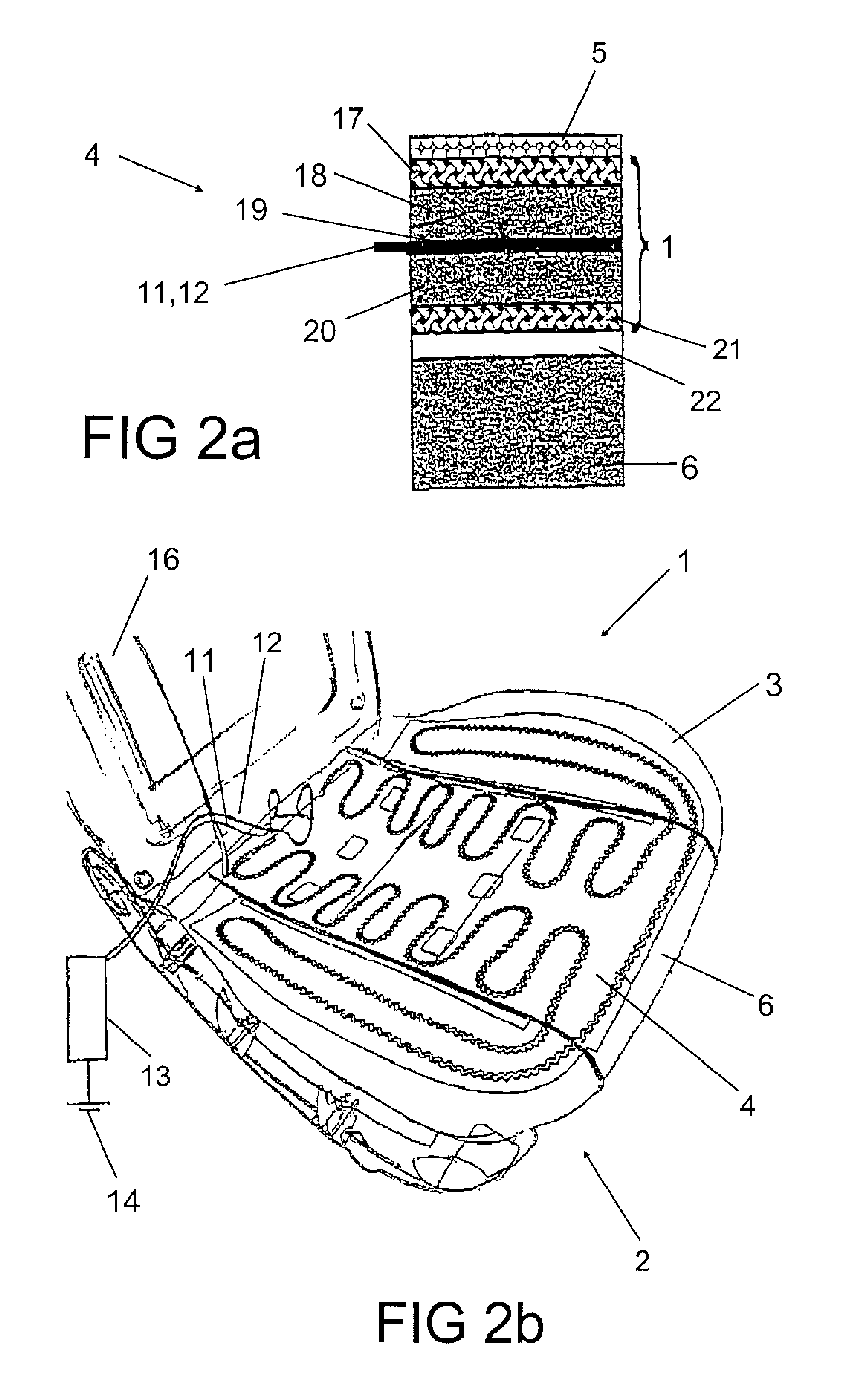 Surface heating system and method for producing it and a heatable object