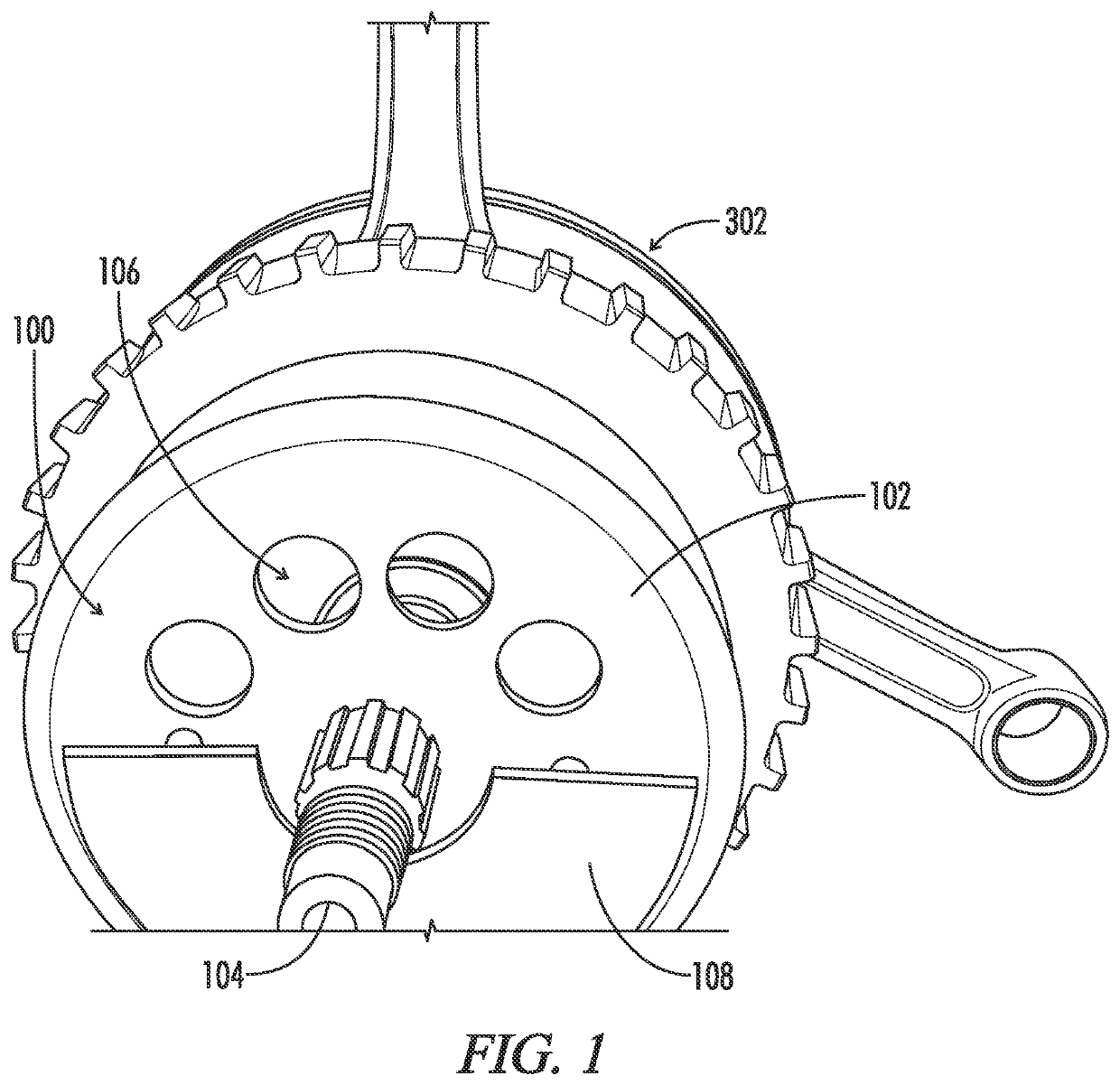 Engine counterbalanced by unbalanced crankshaft mounted accessory