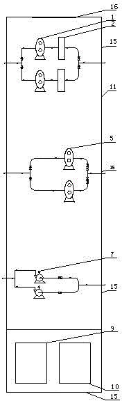 Skid-mounted pump set device