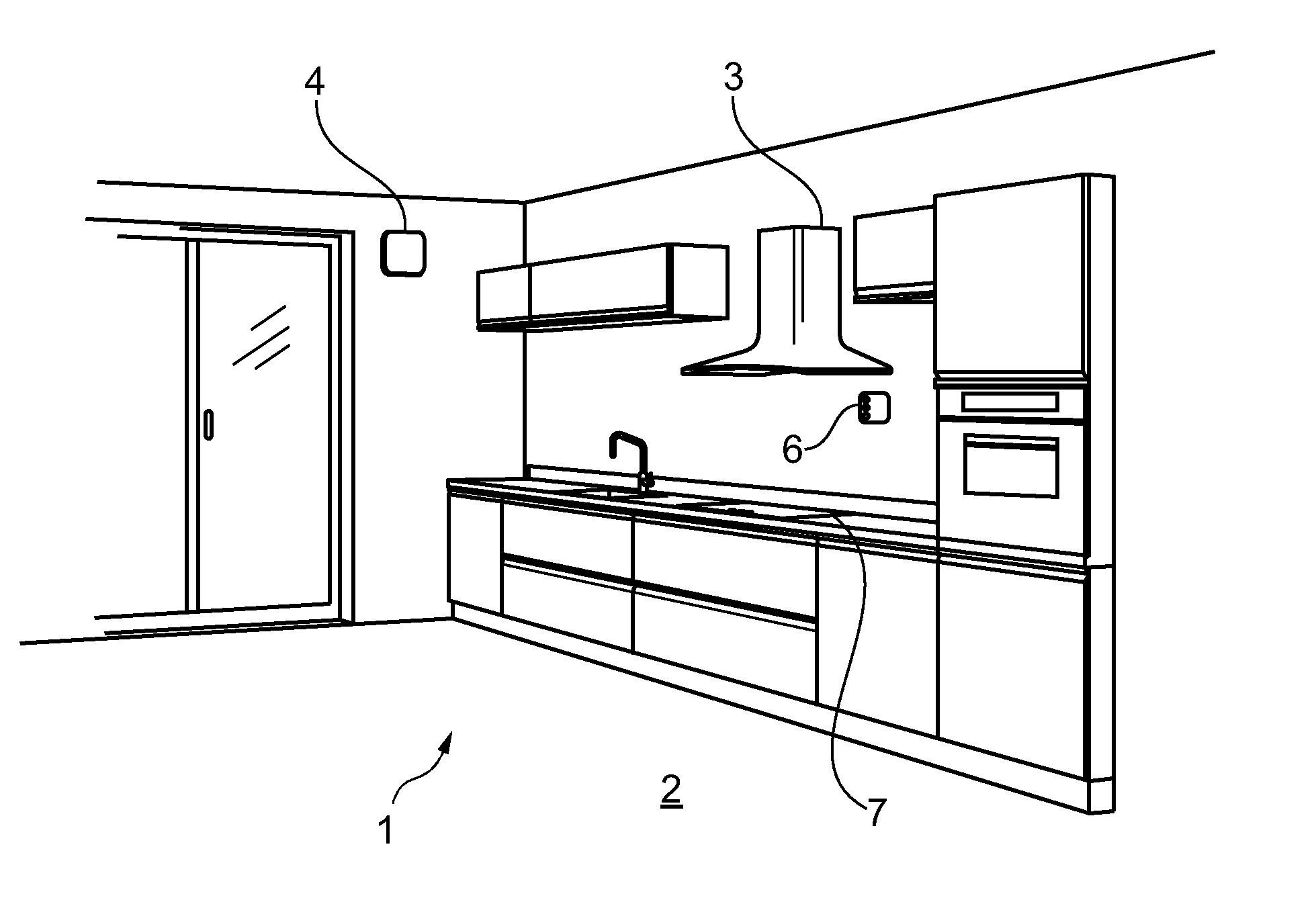 Ventilation system for a room