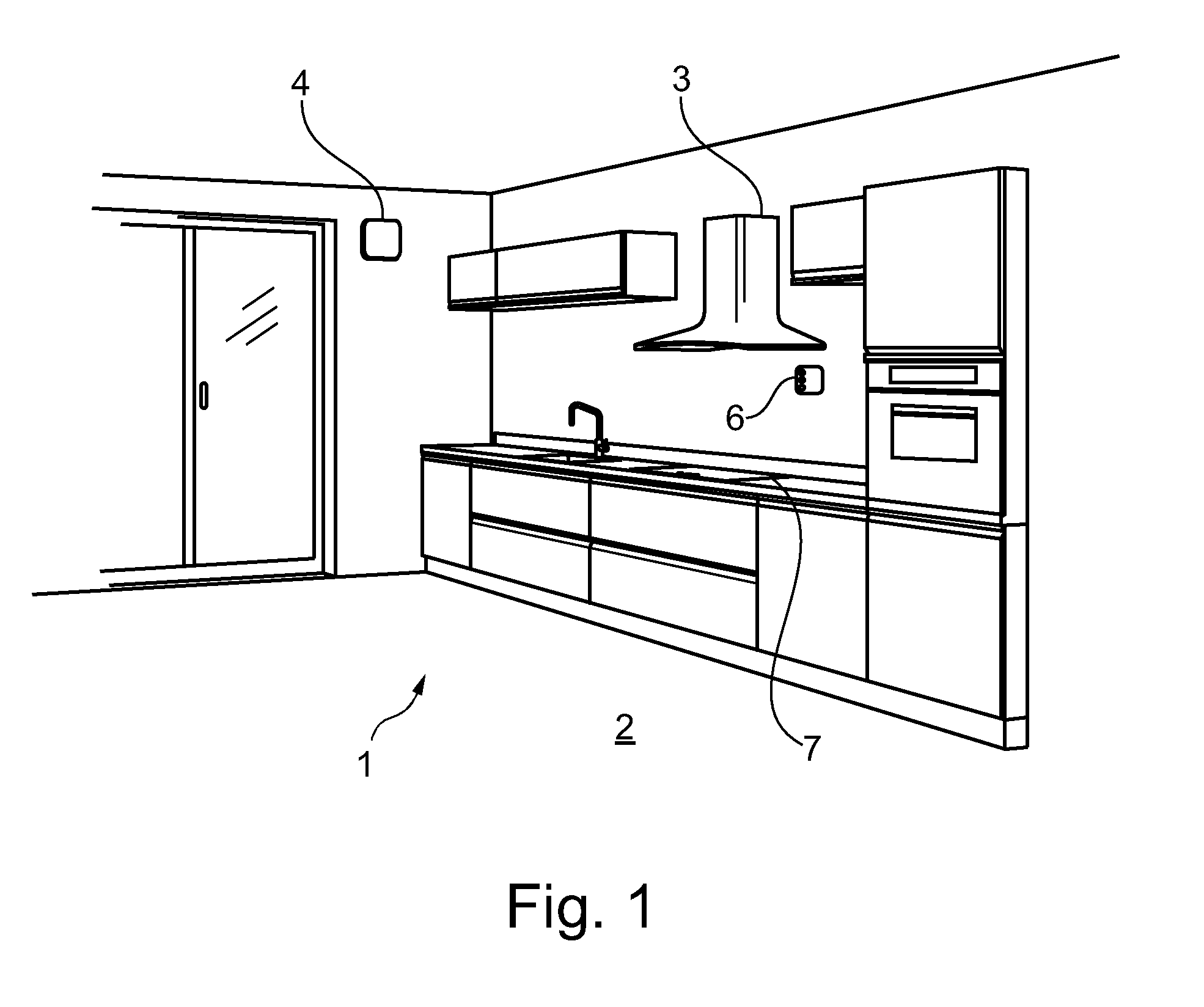 Ventilation system for a room
