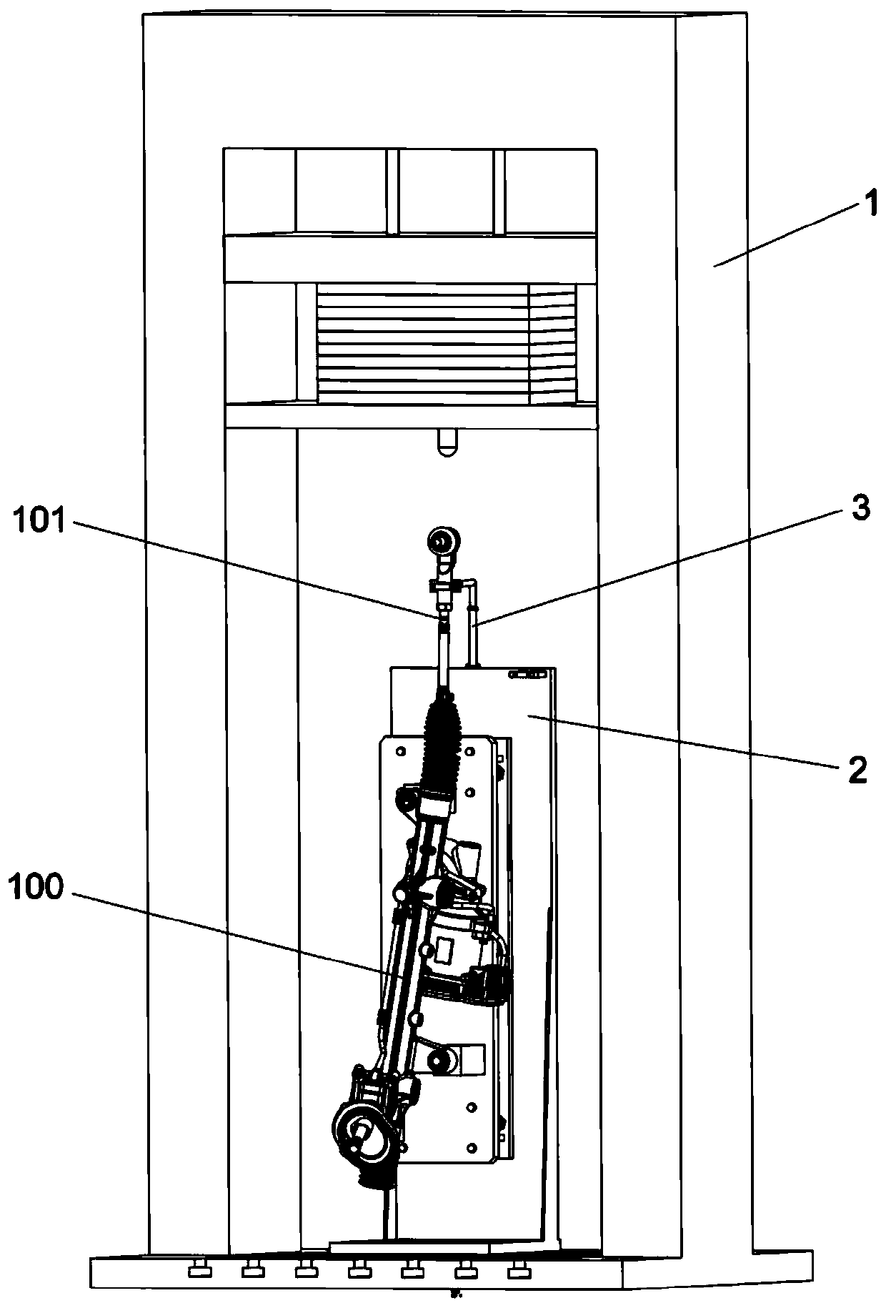 Steering gear impact test bed