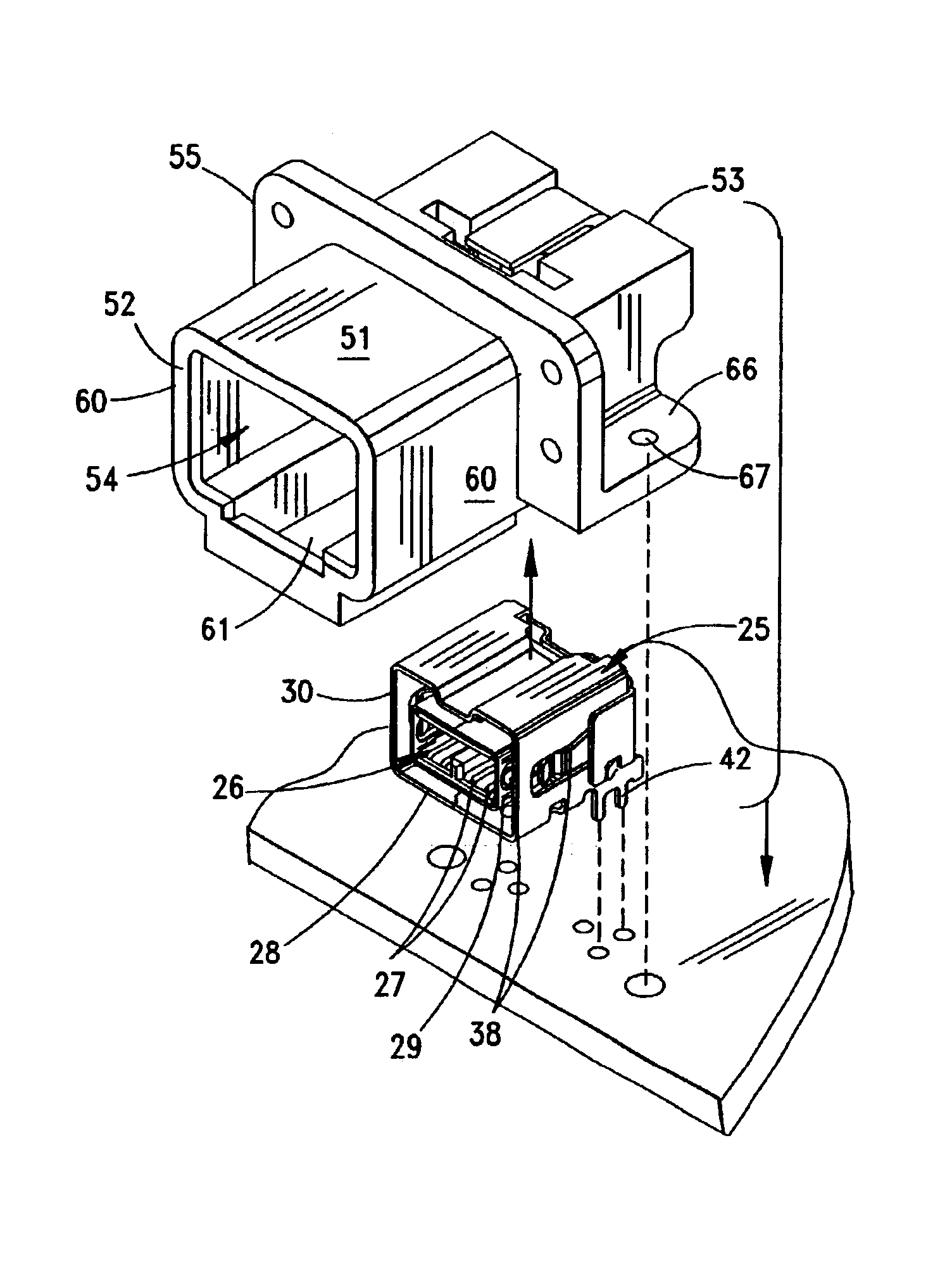 Automotive connector with improved retention ability