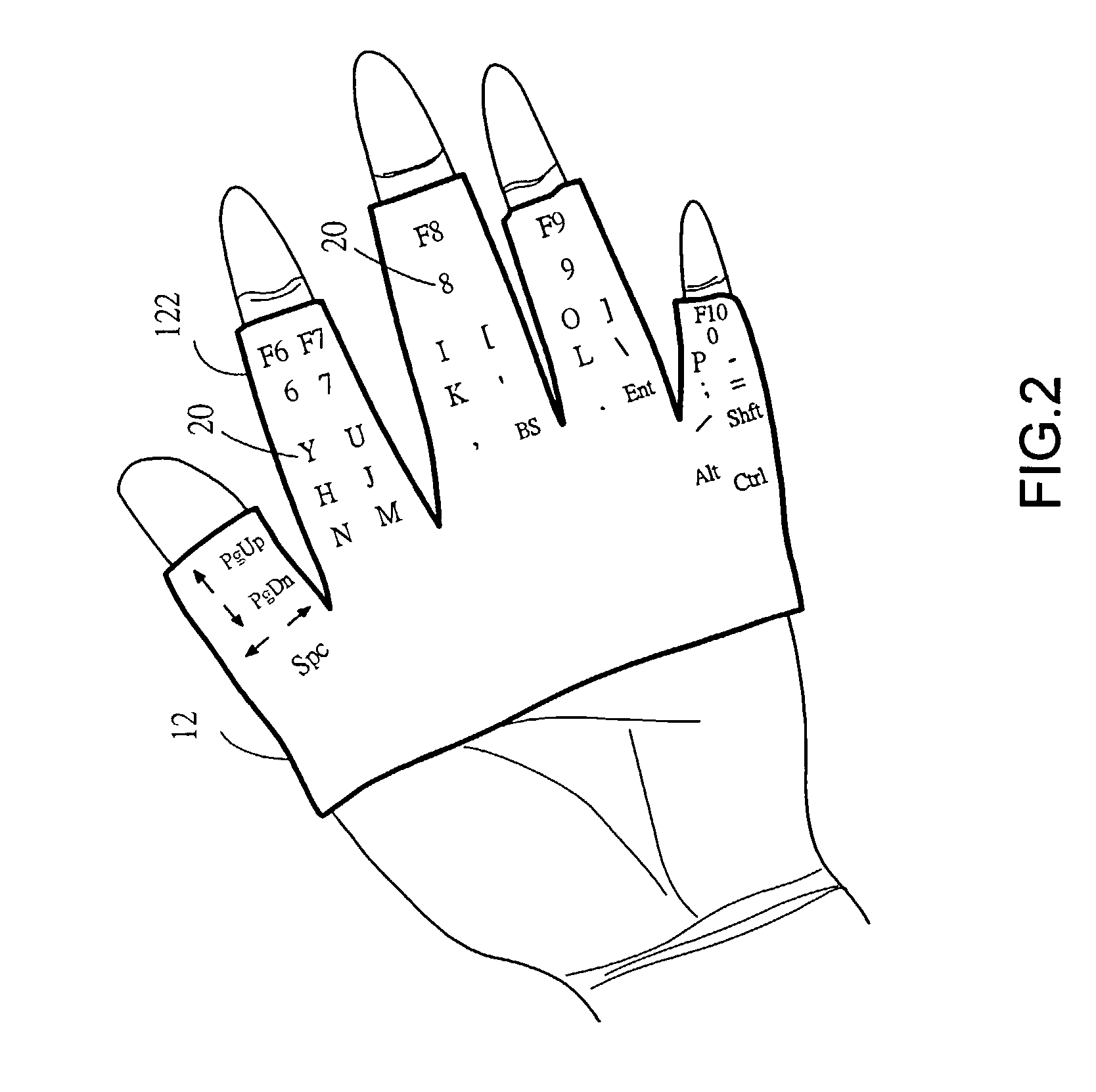 Apparatus and method for finger to finger typing
