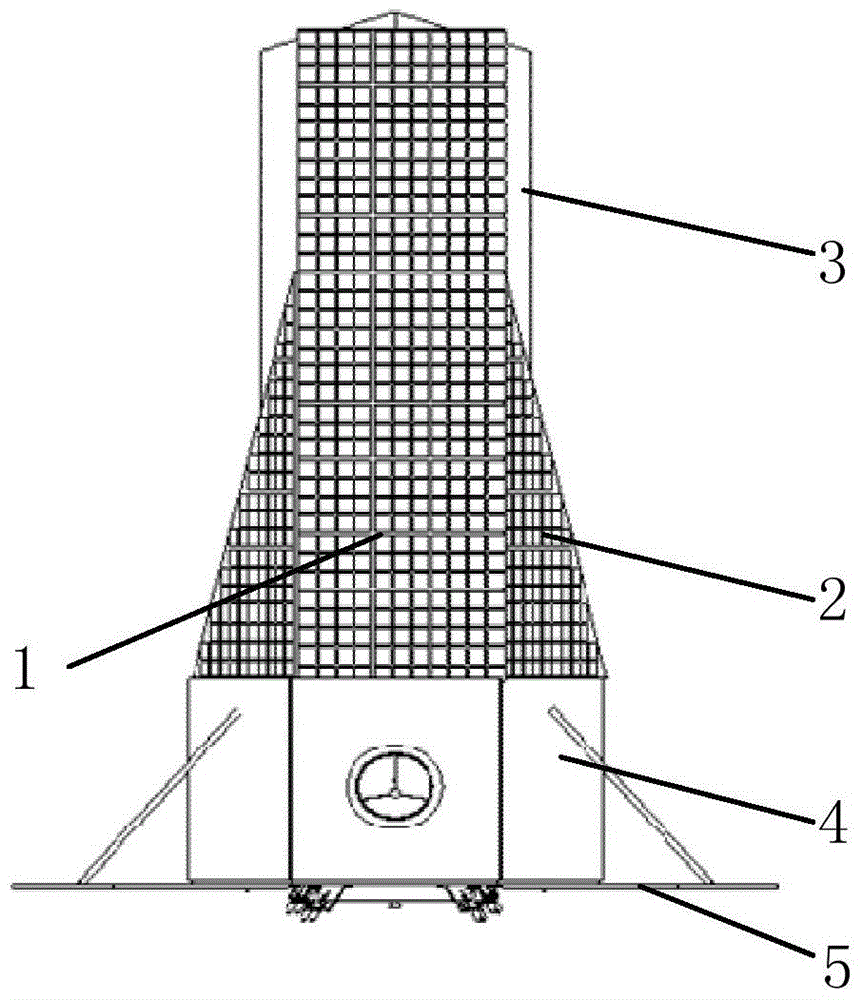 A solar wing layout structure of a high-precision spacecraft