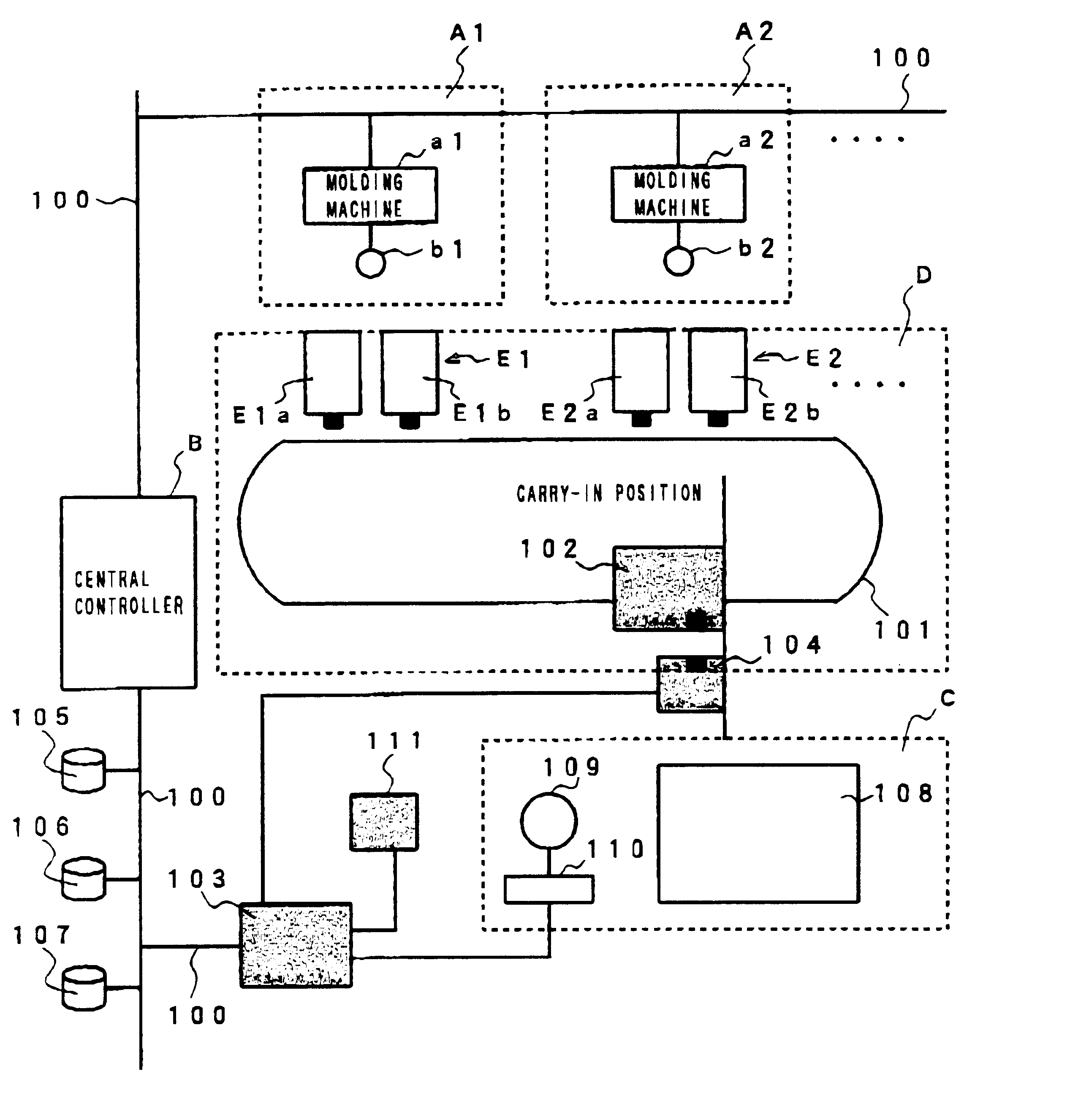 Information transmitting system for use in factory