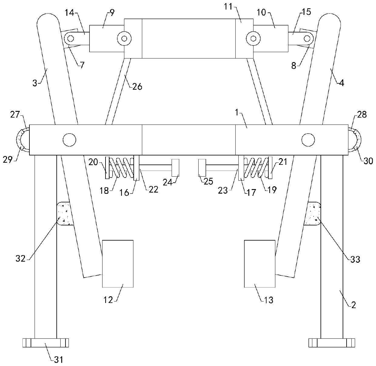 Clamping mechanism for rod changing mechanism of deep sea drilling machine