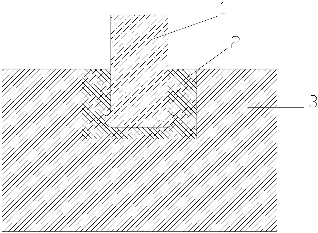 Method for connecting metal ceramic inert anode for aluminum electrolysis with metal conducting rod