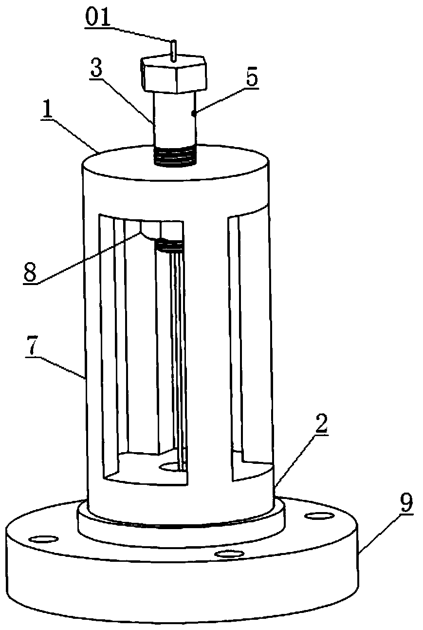 High-precision probe clamping device for sampling positioning in neutron diffraction measurement