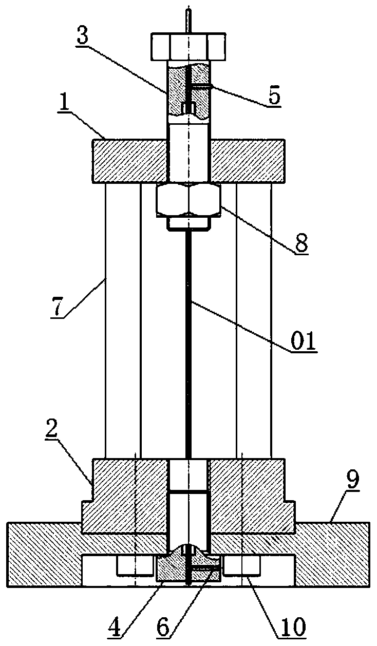 High-precision probe clamping device for sampling positioning in neutron diffraction measurement