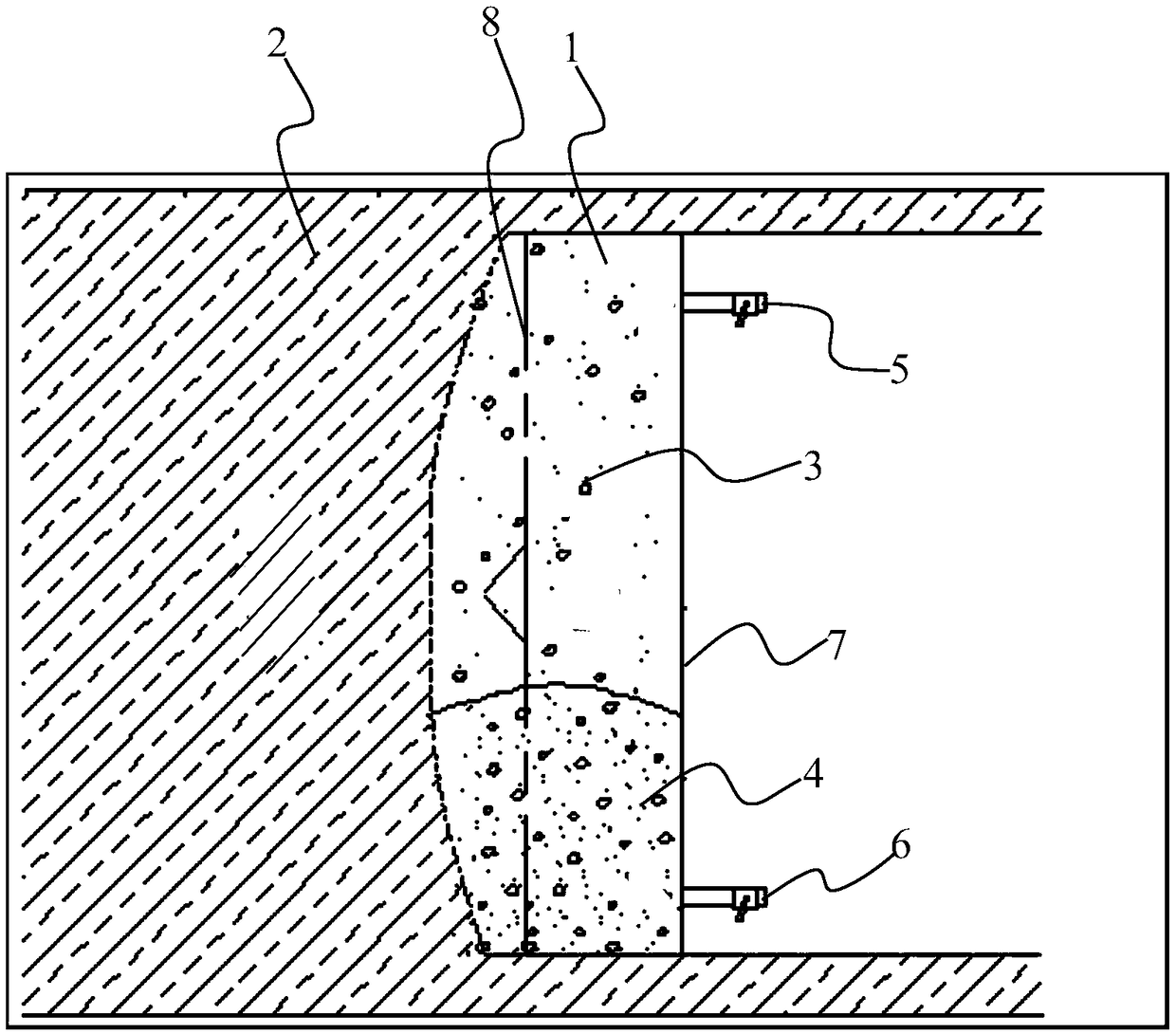 Soil chamber medium replacement method for shield tunneling machine in freezing process