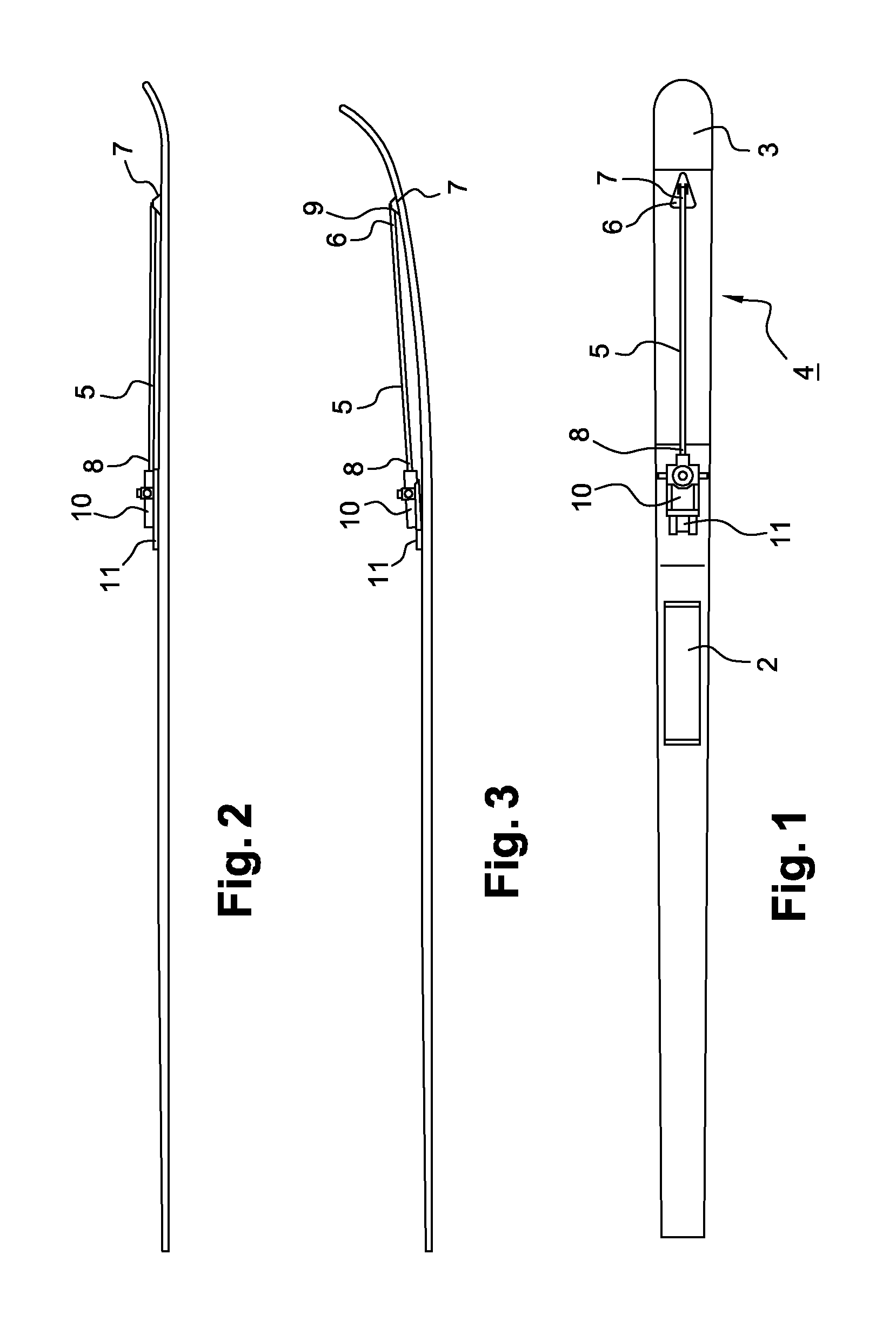 Gliding board with a damping device