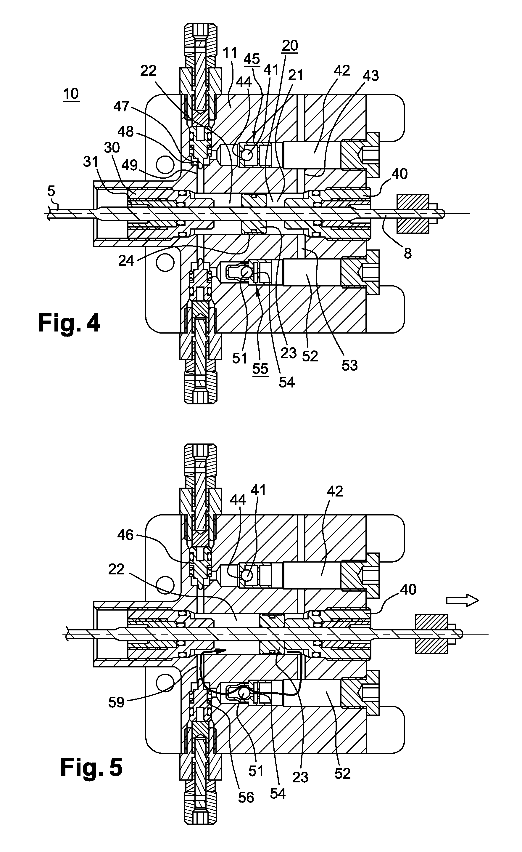 Gliding board with a damping device