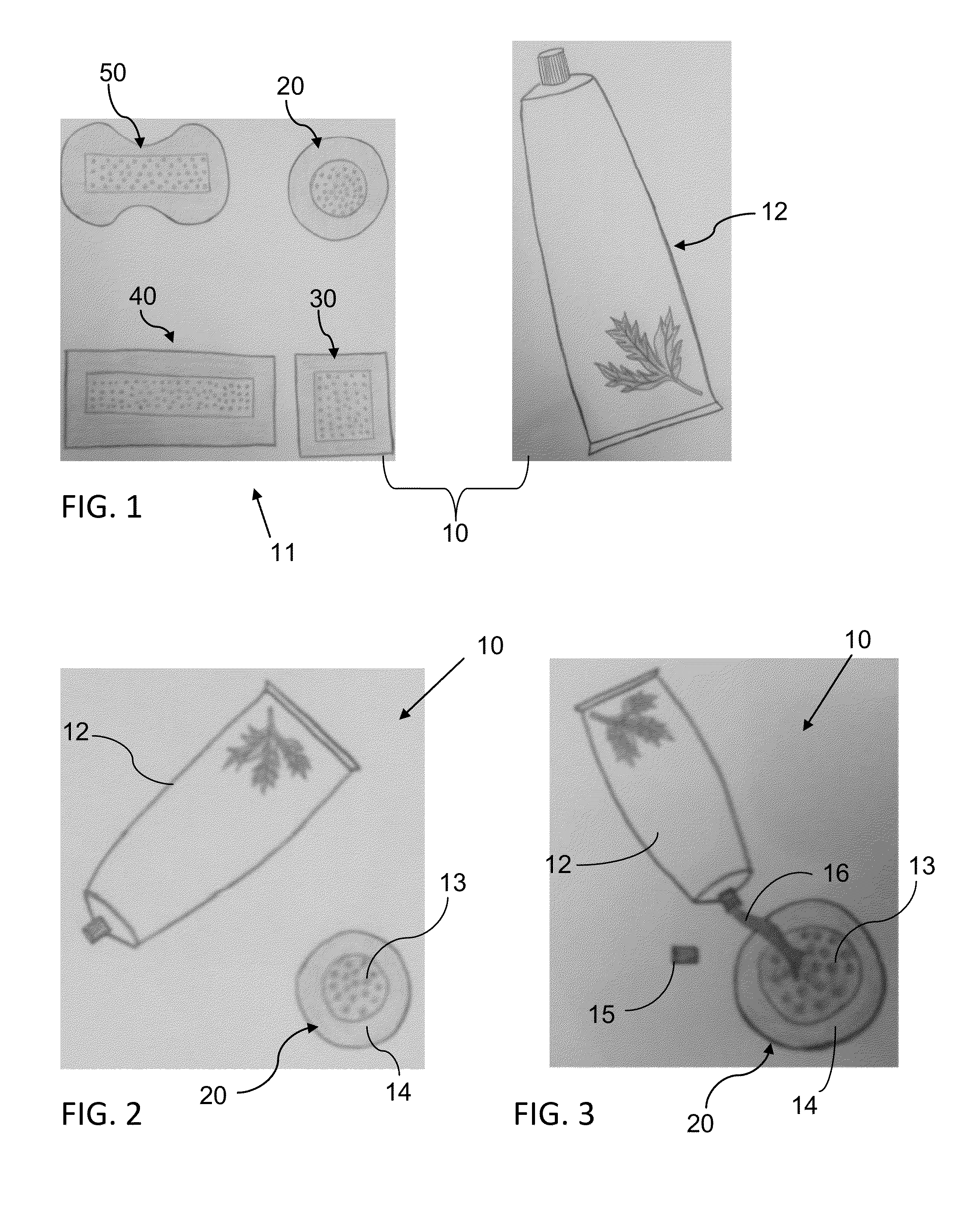 Kit containing patches and composition for insect bite treatment