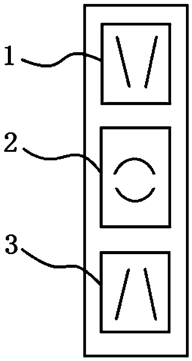 Indicator drive circuit for realizing five attack angle states of airplane