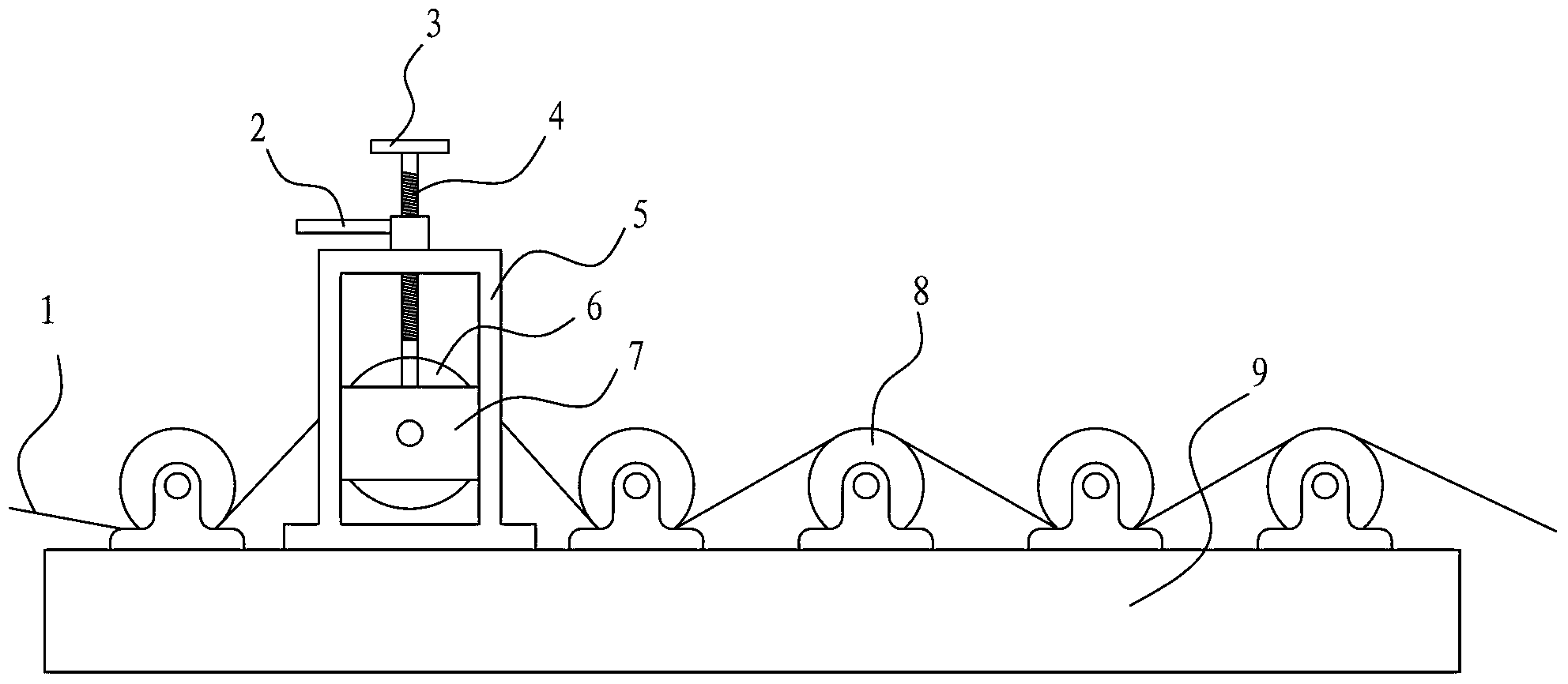 Tension roll of dividing and cutting machine