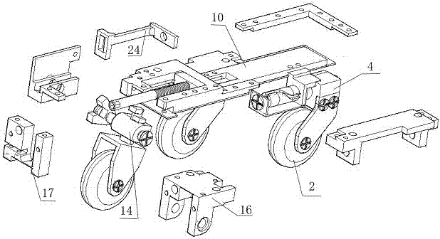 A kind of multifunctional roller skates with foldable pulleys
