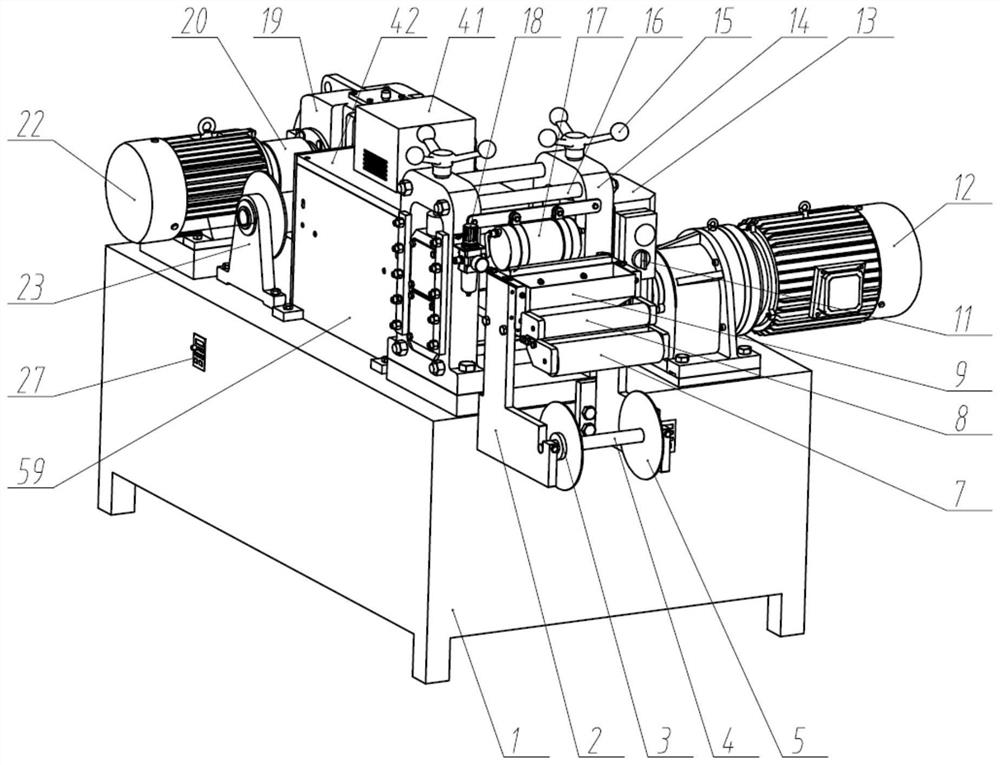 Metal porous strip and powder composite rolling and sintering integrated process and device