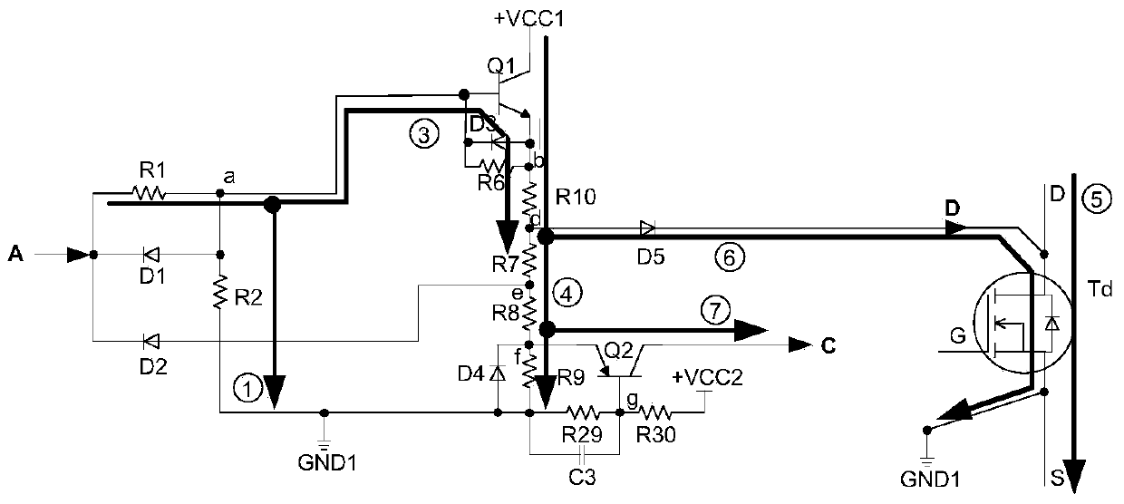 sic MOSFET overcurrent short circuit detection circuit and detection protection system