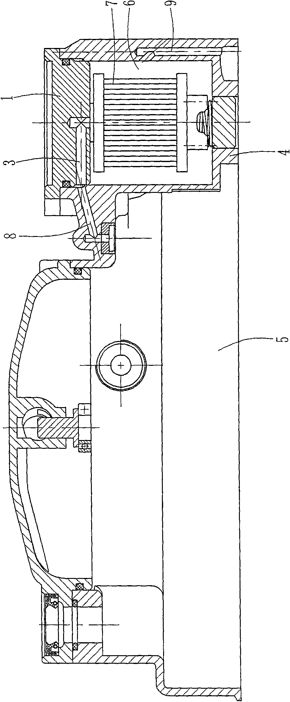 Oil filter cover structure