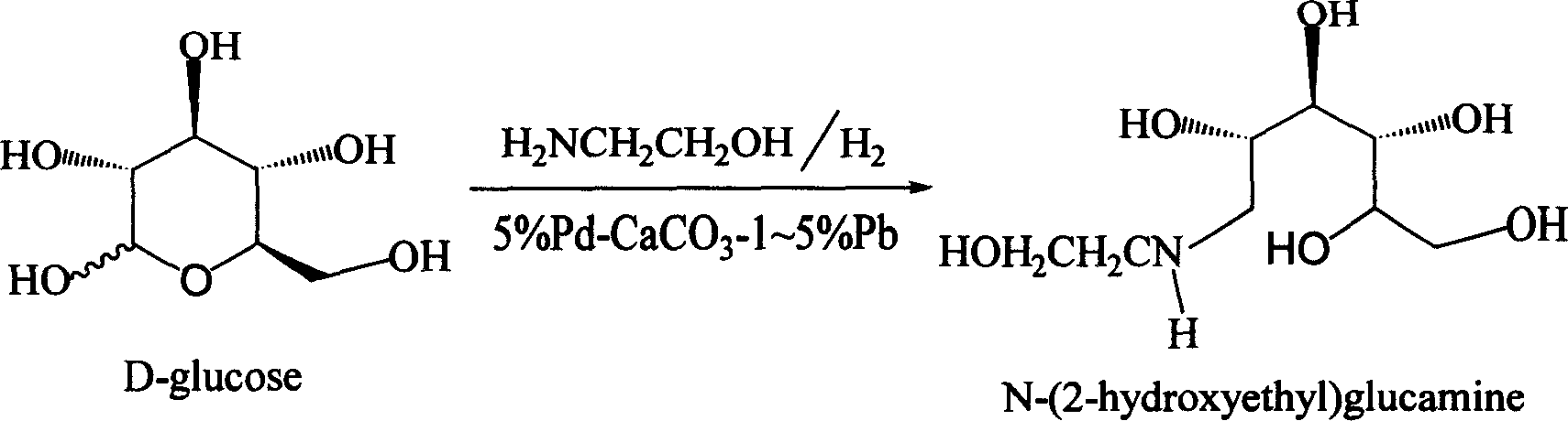 Method for synthesizing N- (2-hydroxyethyl)-glucosamine