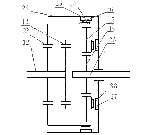 Electric stepless speed changer with three-gear speed change function and power drive mode thereof