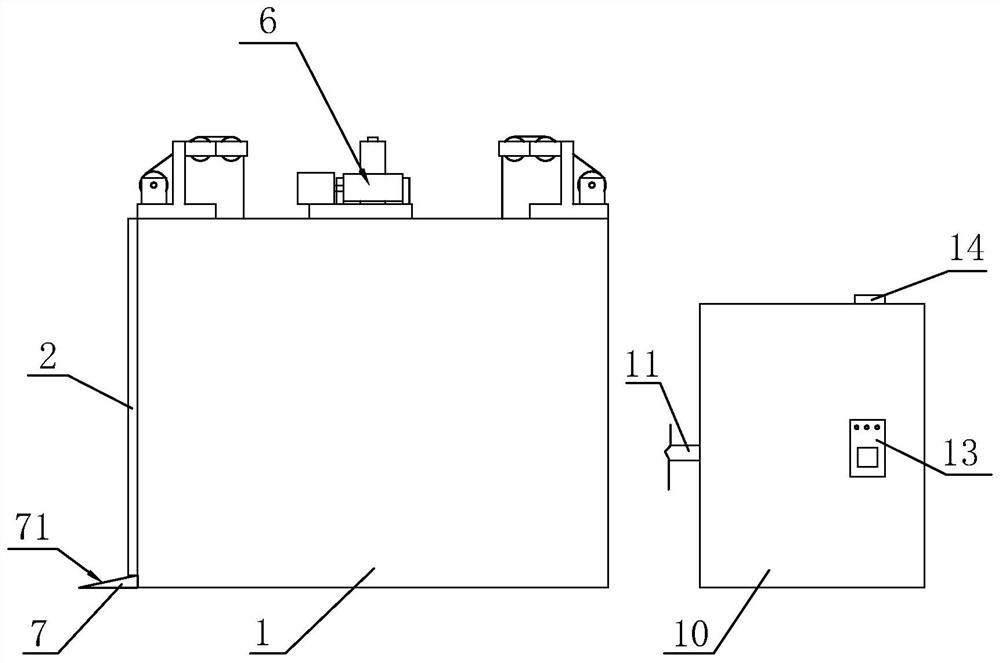 Cooling and curing device for inner box body of diaphragm gas meter