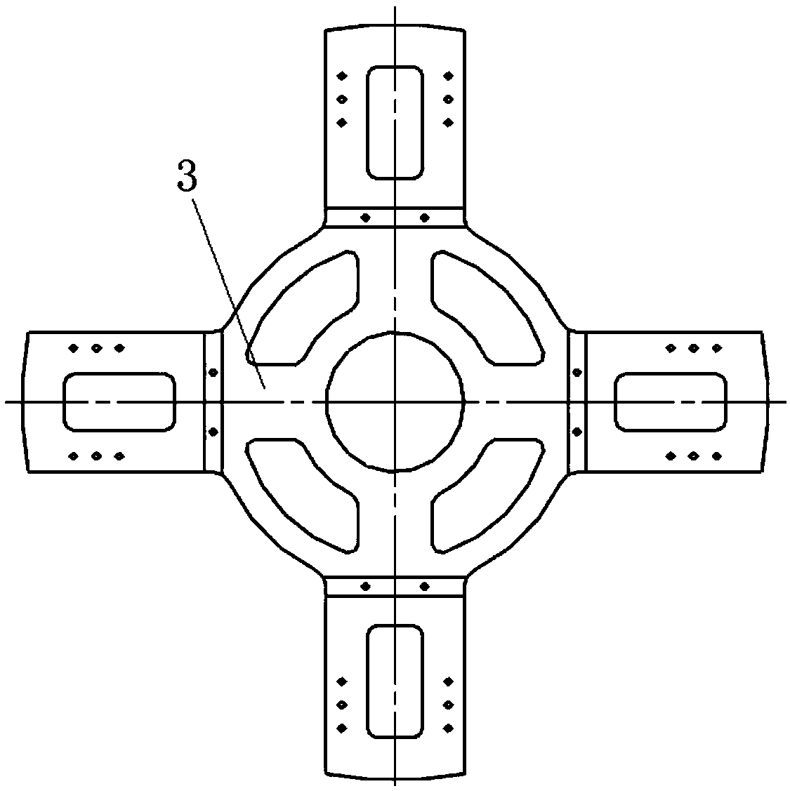 Supporting device for engine case machining