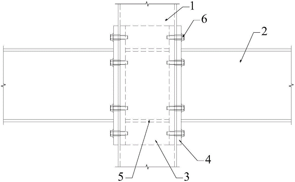 Inner sleeve type unilateral bolt connecting joint of steel tube column and H-shaped steel girder