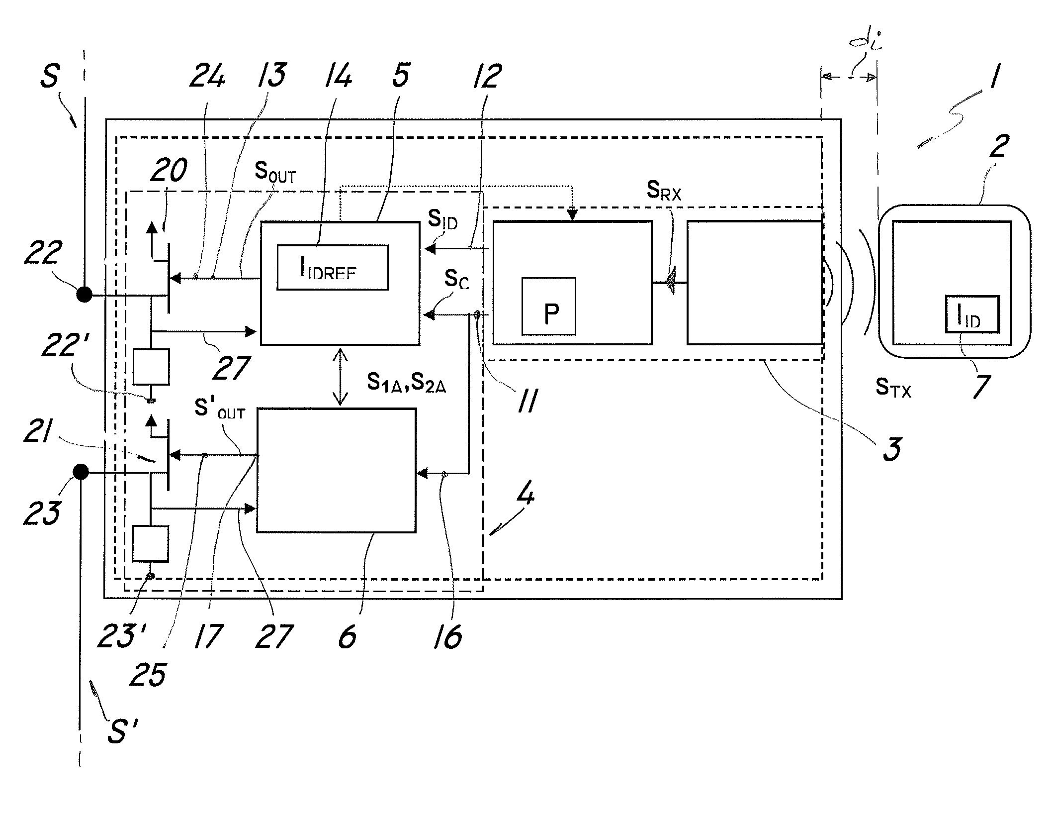 Electronic safety device for a protection barrier