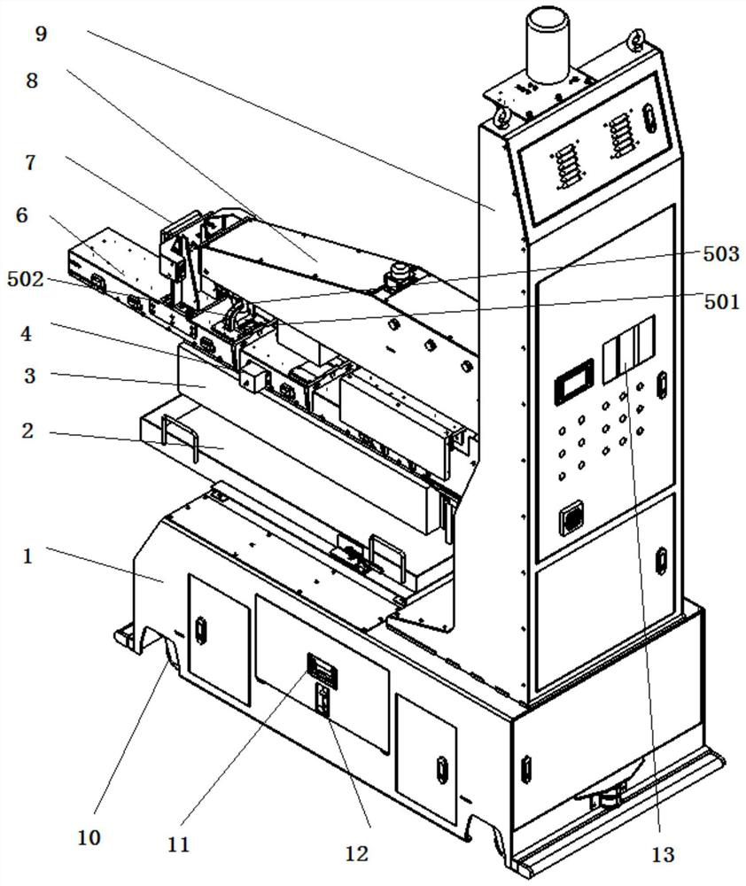 A transfer equipment for loading and unloading silicon rods