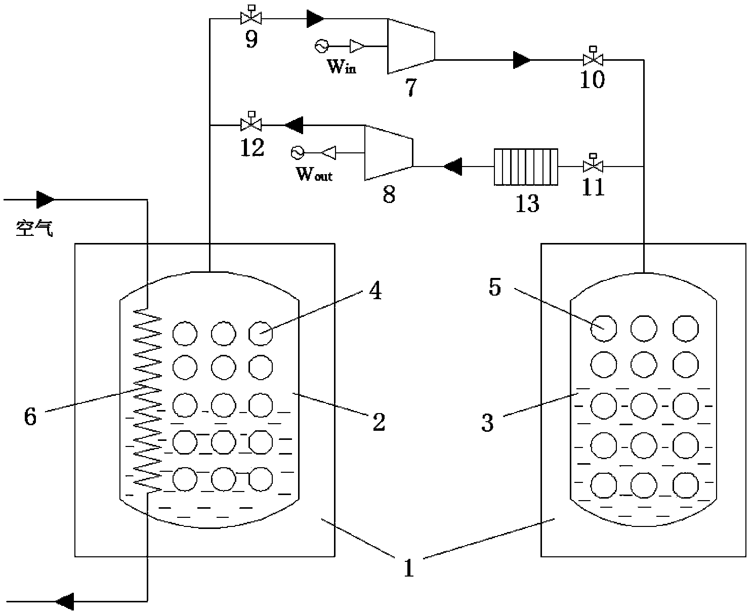 Method and system for storing energy by positive and reverse organic Rankine cycles
