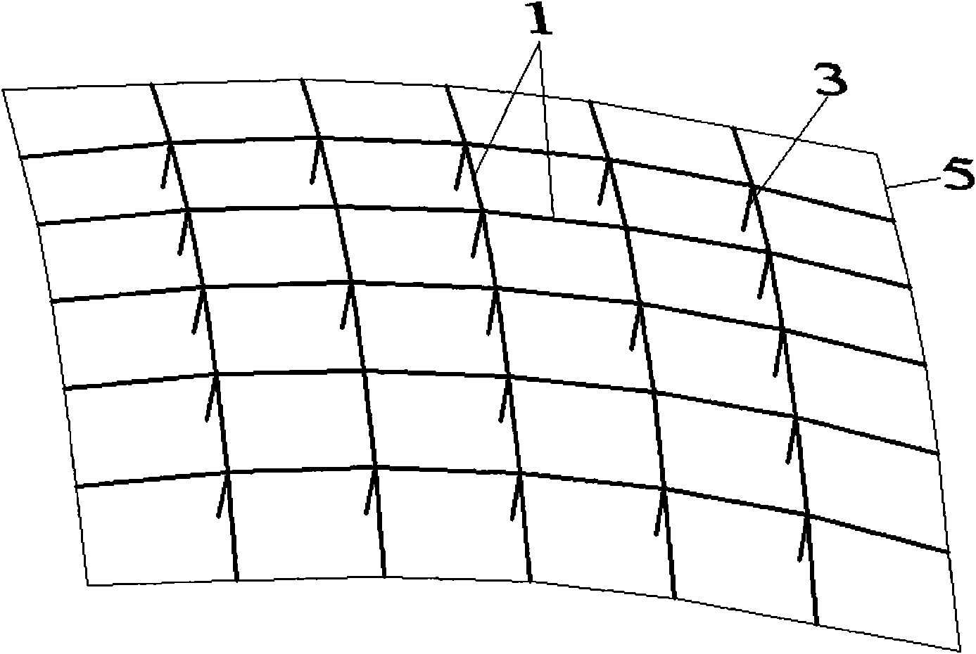 Square rigid cable dome structure