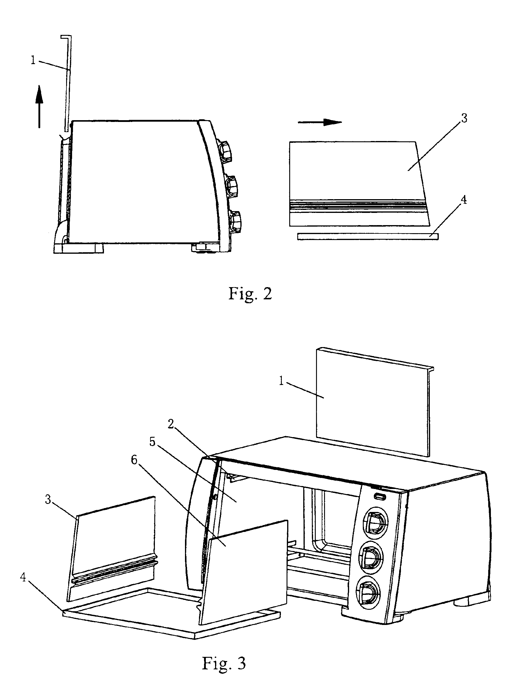 Electrical oven with detachable liners