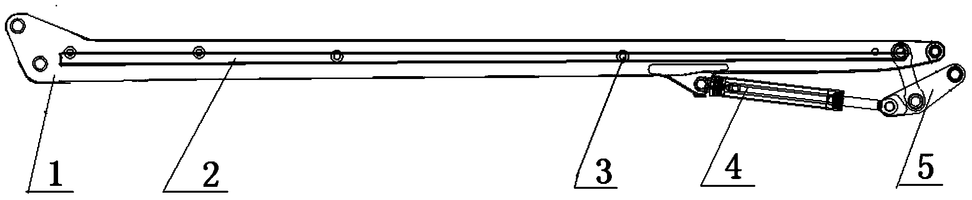 Composite material cantilever section for cantilever crane of concrete pump truck and manufacturing method thereof