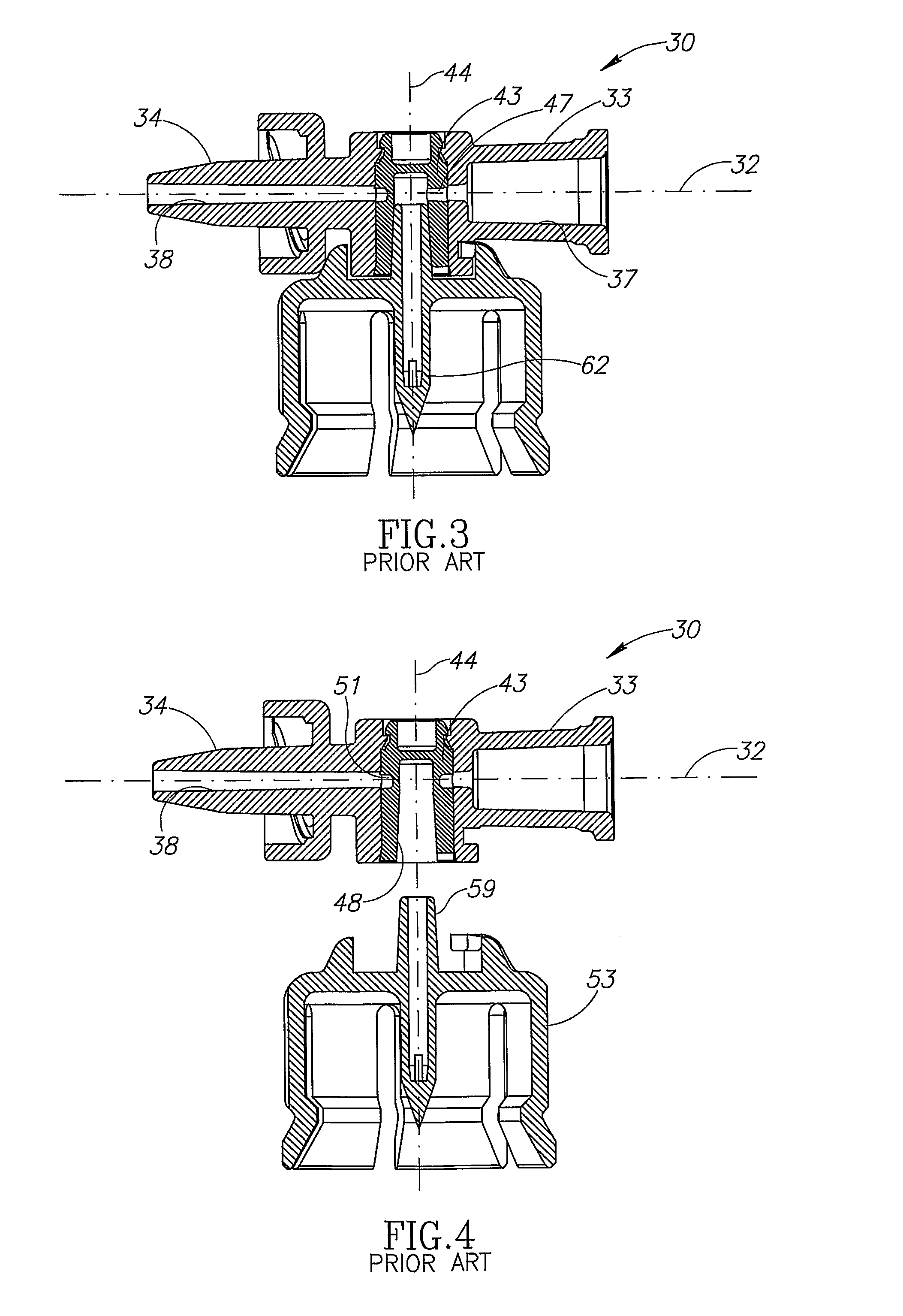 Fluid control device with manually depressed actuator