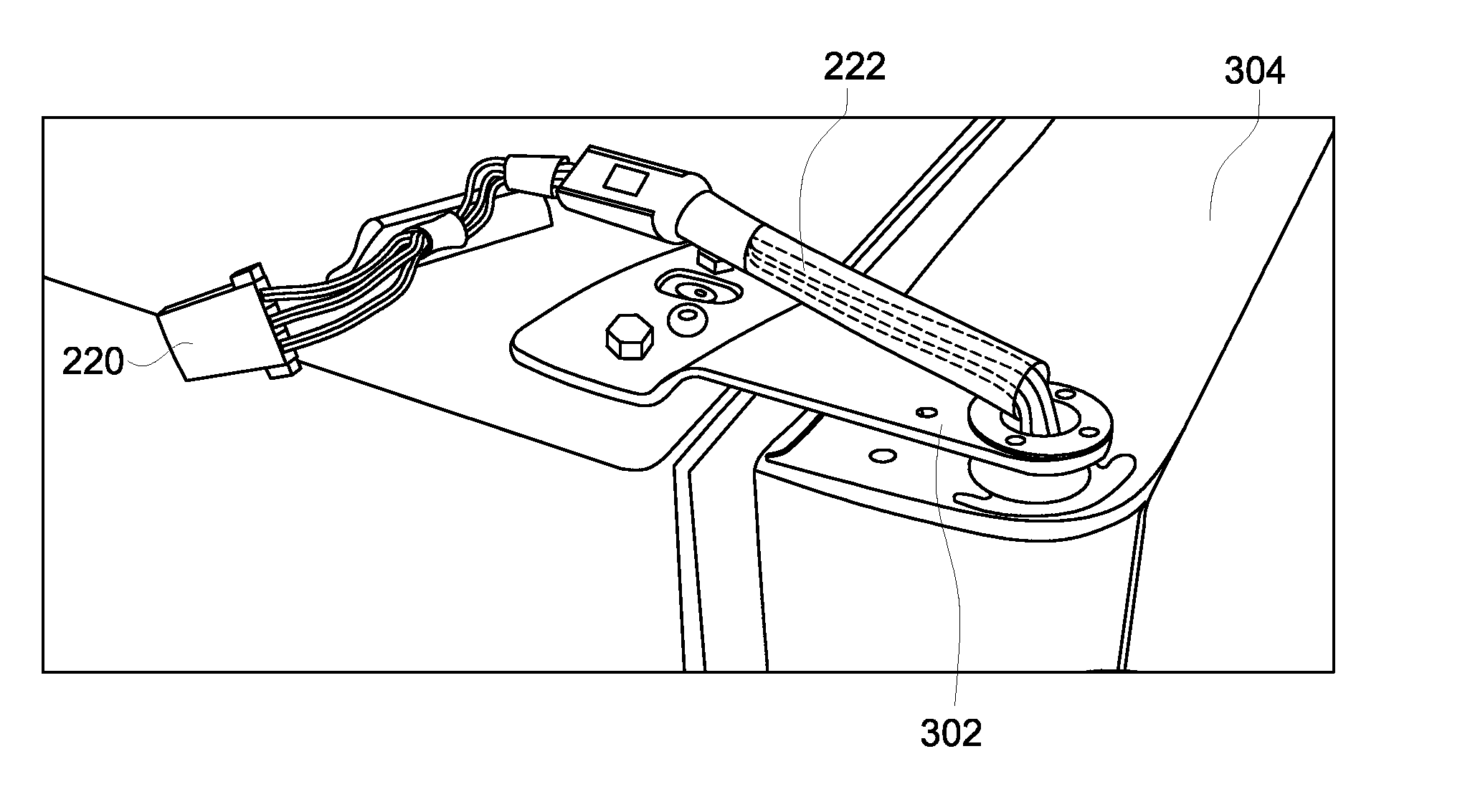 Connection point for communication device on appliance