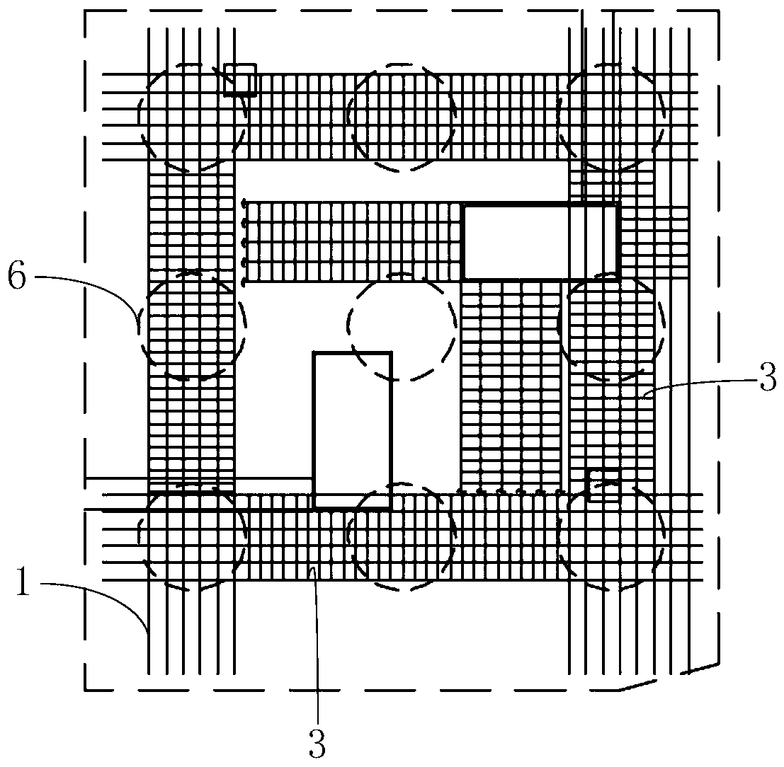 Steel bar structure of thick raft and inversion construction method of steel bar structure
