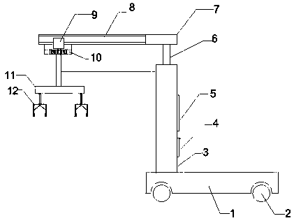 Vertical water turbine upper frame lifting device