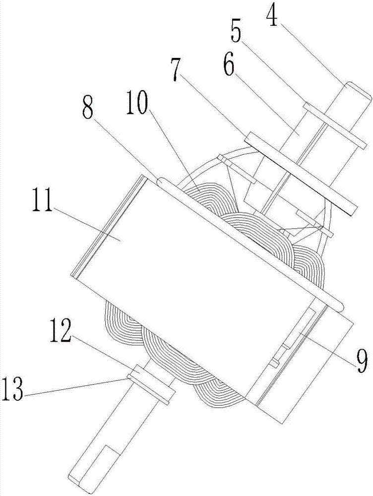 EMC-demand-requiring permanent magnet direct current motor of capacitor triangle-type connection structure