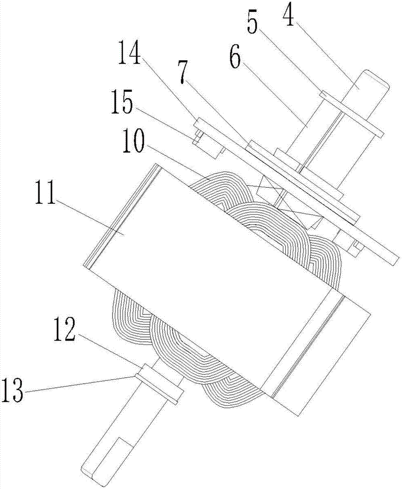 EMC-demand-requiring permanent magnet direct current motor of capacitor triangle-type connection structure