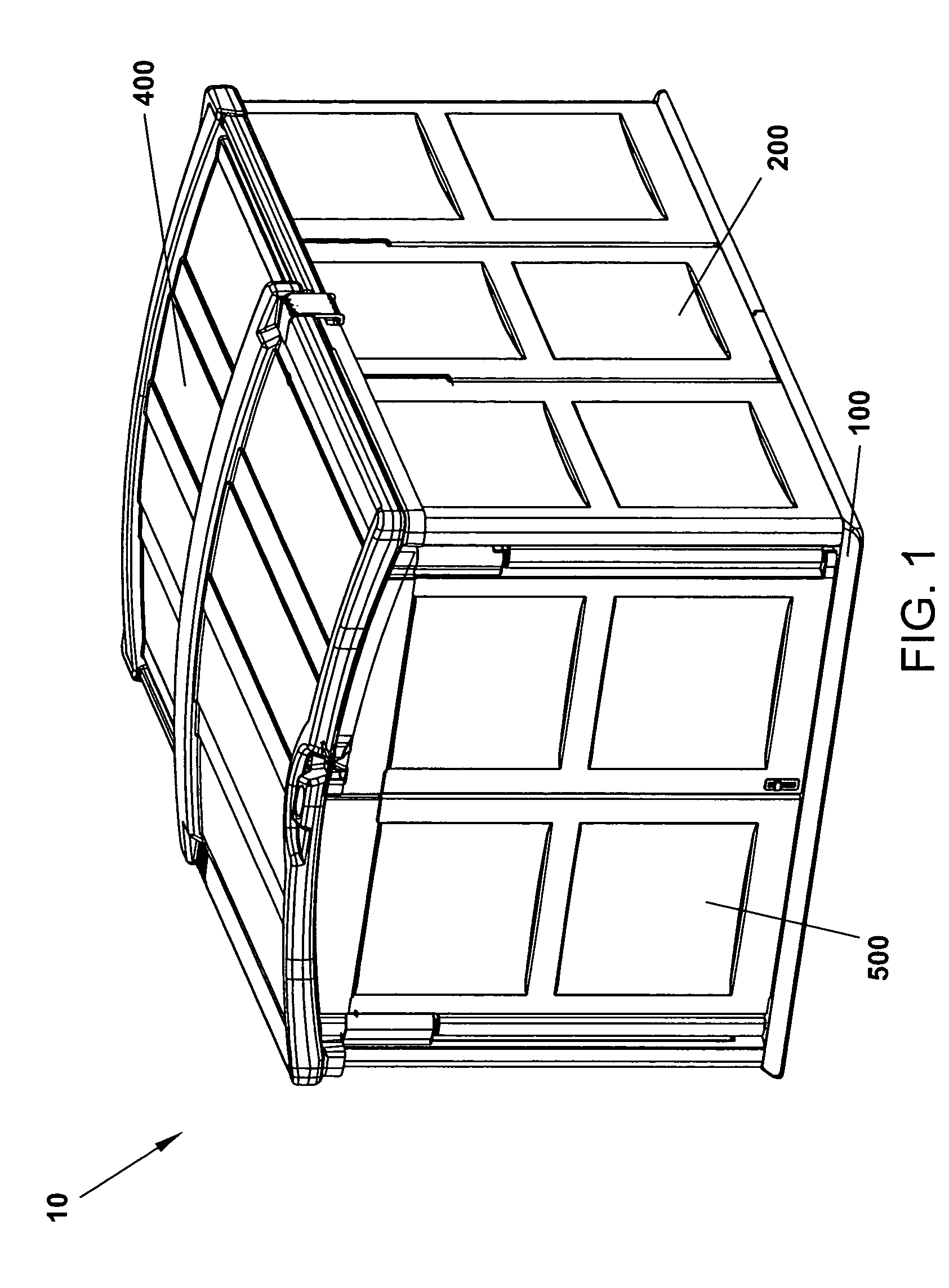 Low profile plastic panel enclosure