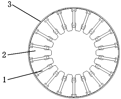 Magnetic flux modulation stator structure using axial sectional hysteresis loop