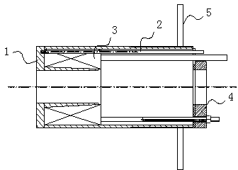 A glass fiber kiln electrode cooling water jacket