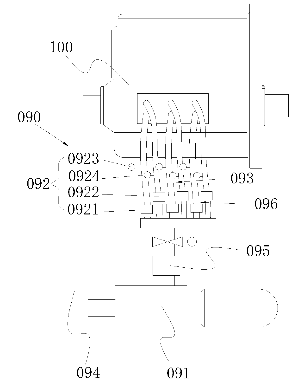 Variable speed control system for eight-gear transmission